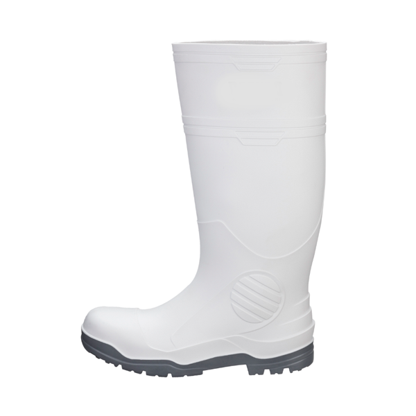 Bota Industrial Drypro Dp250 Blanca Suela Gris Sin Casco