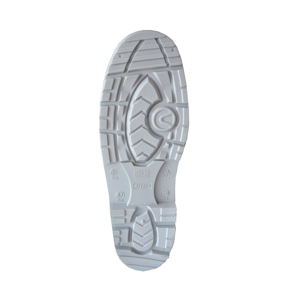 Bota Industrial Drypro Dp250 Blanca Suela Gris Sin Casco