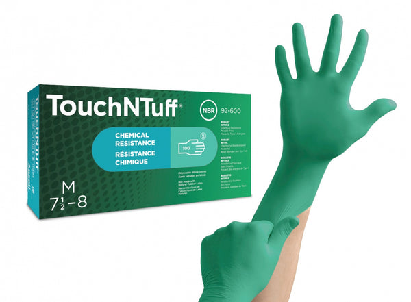 Guante Nitrilo Verde Ansell Touchntuff 92-600 S/polvo 100pzs