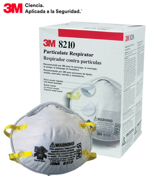 Respirador Contra Particulas 3m 8210 N95 Original 20 Piezas